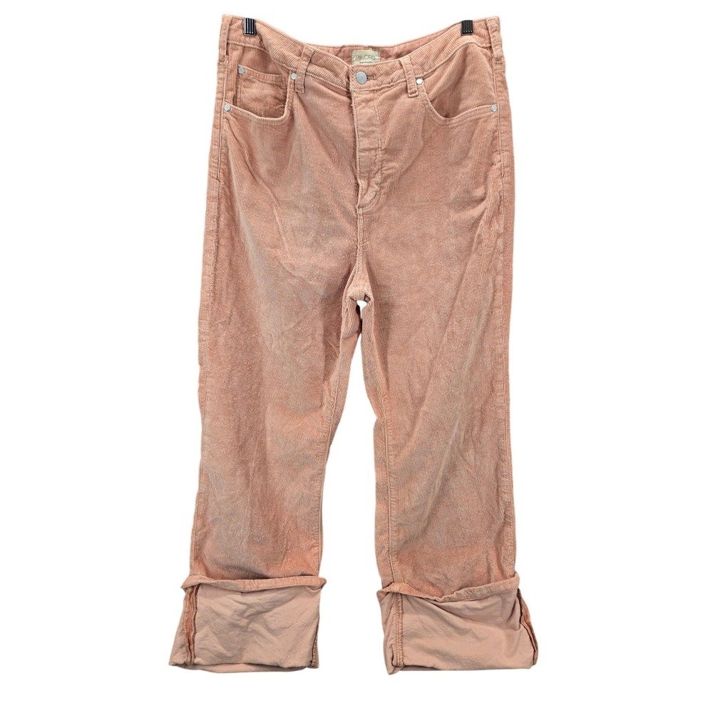 Anthropologie Pilcro and the Letterpress Pink Corduroy Wide Leg Pants High 32